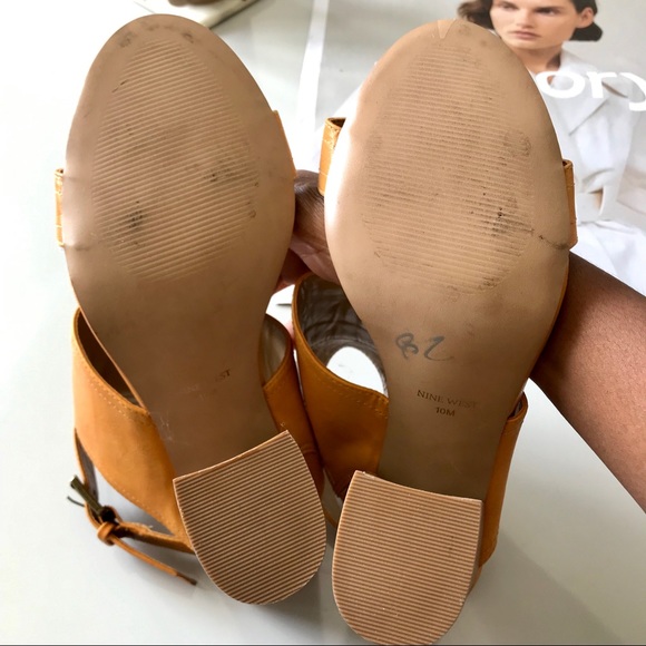 Nine West wooden heeled sandal - Picture 2 of 5